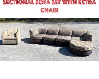 Lot 419 WEIMAN Five piece sectional sofa set with extra chair