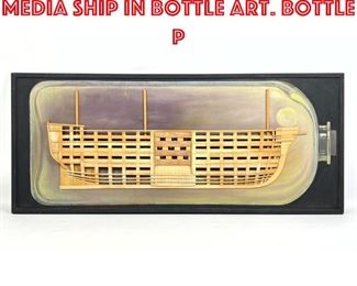 Lot 428 Heer Draught Mixed Media Ship in Bottle Art. Bottle p