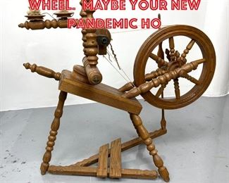Lot 429 Vintage Oak Spinning Wheel. Maybe your new Pandemic ho