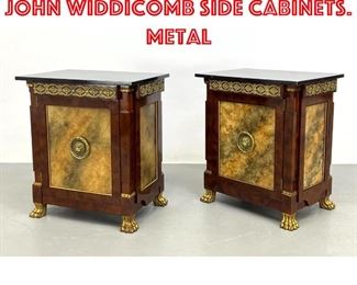 Lot 431 Pair Classical Form John Widdicomb Side Cabinets. Metal