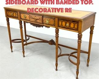 Lot 446 Vintage Server Sideboard with banded top. Decorative re