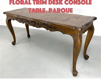 Lot 447 Carved Shell and Floral Trim Desk Console Table. Parque