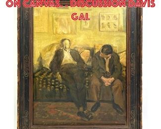 Lot 448 David Levine Painting on Canvas. . Discussion Davis Gal