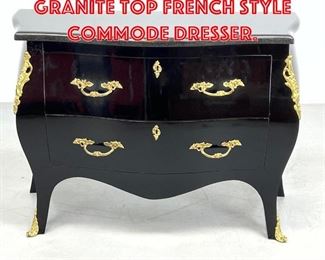 Lot 450 Bloomingdales Granite Top French Style Commode Dresser.