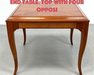 Lot 451 ETHAN ALLEN Square Side End Table. Top with four opposi
