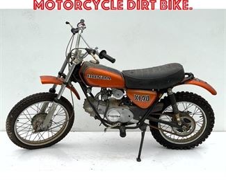 Lot 458 Honda XL70 Motorcycle Dirt Bike. 