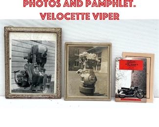 Lot 467 Vintage Motorcycle Photos and Pamphlet. Velocette Viper