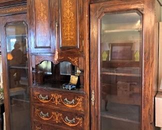 Exceptional antique display cabinet