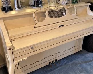 White French Provincial piano