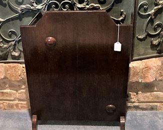 Small wooden fireplace screen