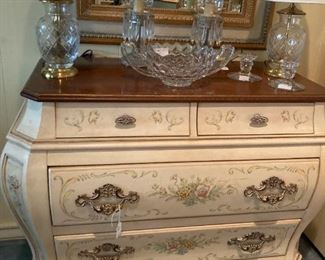 Outstanding white French Provincial  4-drawer chest