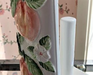 Peach paper towel holder