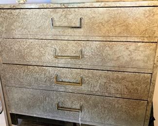 One of two matching 4-drawr chests