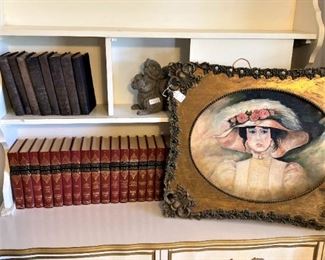 White French Provincial desk and shelf unit