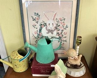 Bunnies and watering cans
