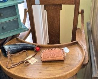 Antique wooden high chair