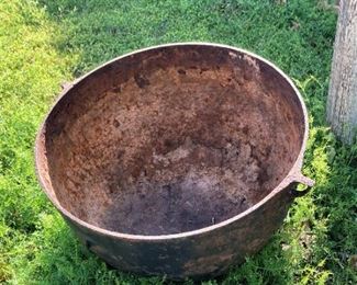 Old iron pot