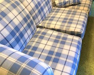 Blue & white sofa
