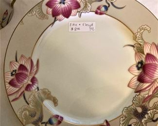 "Cloisonné Lotus"  plates -  by Fitz & Floyd