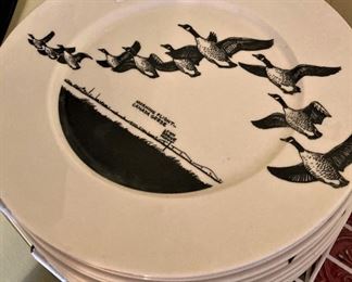 "Morning Flight"  plates - Canadian Geese