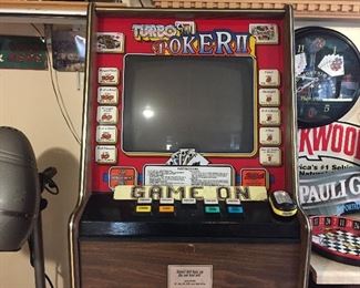 1990s Turbo Poker II video game arcade machine