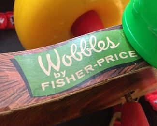 Vintage 1960s Wobblers Fisher Price dog toy