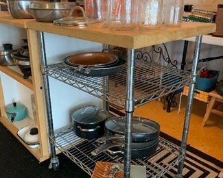 Butcher block Kitchen Cart, Island