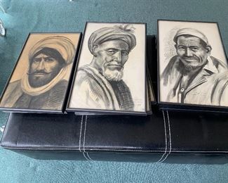 Pencil Etchings,  Rabani, Kabul 1975