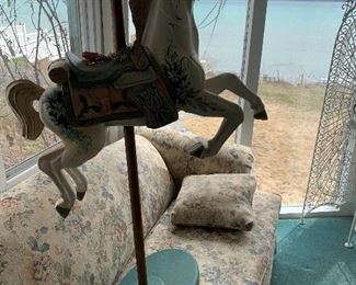 Vintage Hand Painted Wonder Carousal Horse Folk Art