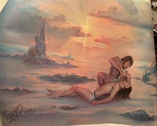 John Pitre art on canvas 1975 