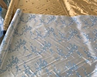 Vintage Silk Fabric from Hong Kong Fou Wah