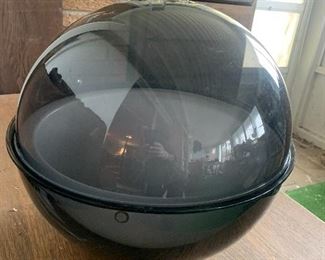 MCM Vintage Smokey Grey Dome Food Server