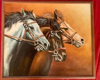 3 Race Horses by S. Lee