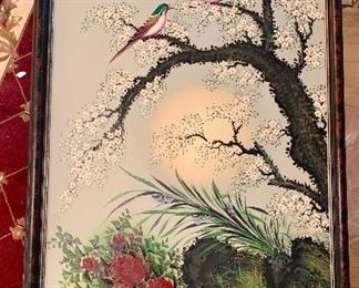 Among the Cherry Blossoms - Lee Fu 27" x 52" Oil on Canvas