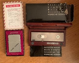 Lighter Collection including Porsche, Zippo 