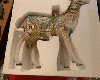 LARGE Fitz and Floyd Deer Reinder in box. There is a smaller version too.