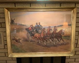 Wedding Party, Wiktor Mazurowski, Roma 1938, 29" x 40" 