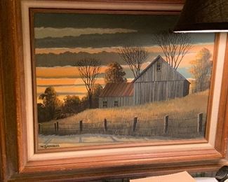 W. Saunders Barn oil on canvas 