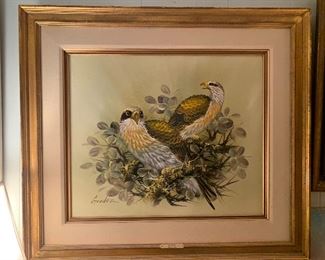 Owl, 21" x 26" oil on canvas by Gordon