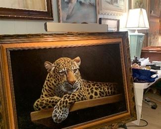 Jaguar Prince, W. Shin 32" x 44" oil on velvet 
