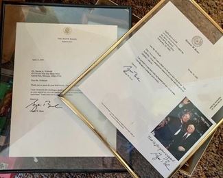 Autographed George W Bush letters
