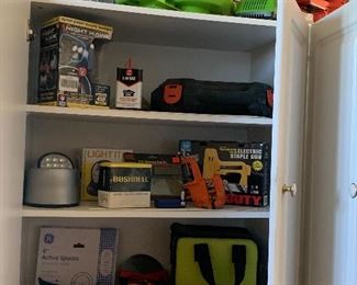 Garage is loaded! Just a sneak peak within one of the many cabinets