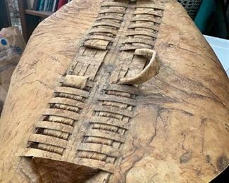 Vintage Zulu  Fur African Shield mid century  and spear 