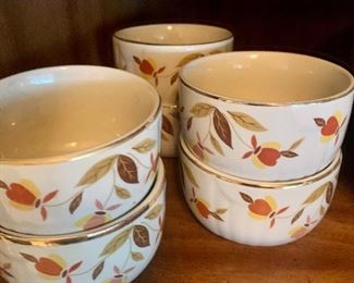Vintage Hall Superior Autumn Leaf Custard Cups