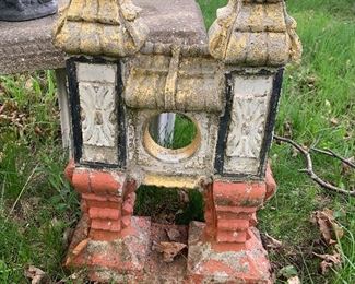 Pair of Vintage Concrete Japanese Garden Ornament Statues