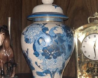 Vintage Blue and White Ginger Jar 