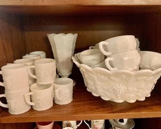 Westmoreland Punch Bowl and cups 