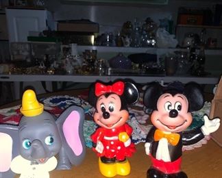 Vintage Mickey & Minnie Mouse, Dumbo Banks