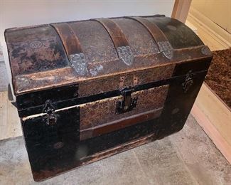Smaller Antique Humped Back Trunk