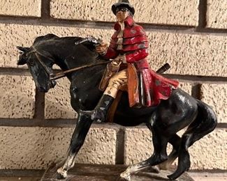 Cold Painted Spelter Highwayman Cigar Table Lighter

